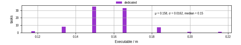 Time the executable took to run