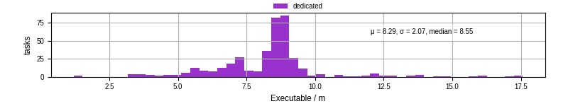 Time the executable took to run