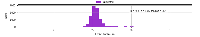 Time the executable took to run