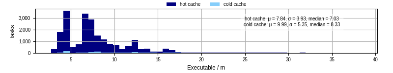 Time the executable took to run