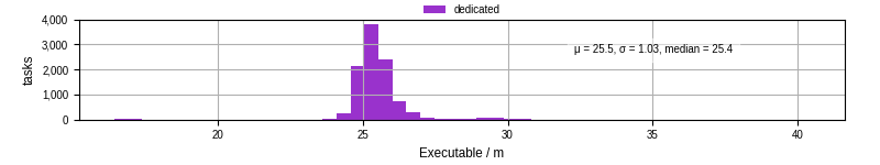 Time the executable took to run