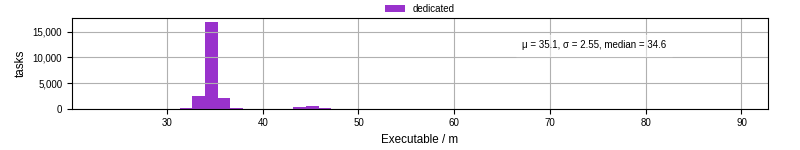 Time the executable took to run