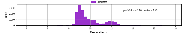 Time the executable took to run