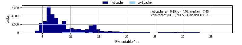 Time the executable took to run