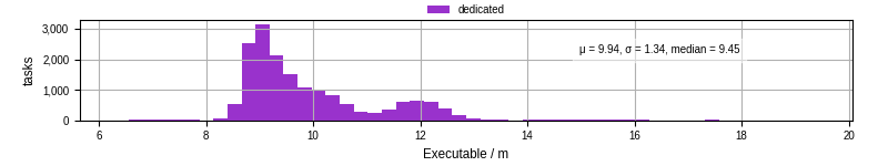 Time the executable took to run