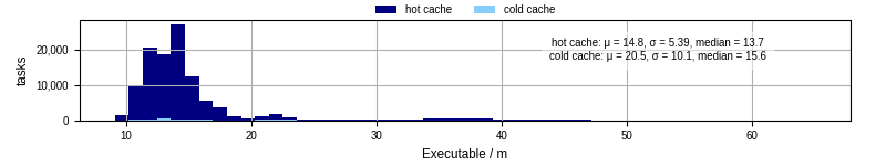 Time the executable took to run