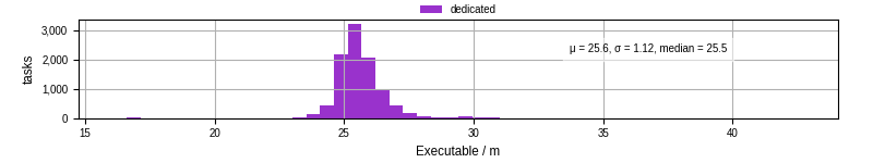 Time the executable took to run