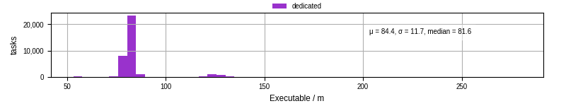 Time the executable took to run