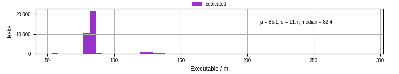 Time the executable took to run