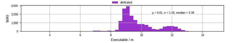 Time the executable took to run