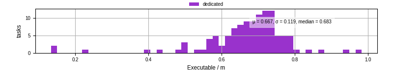 Time the executable took to run