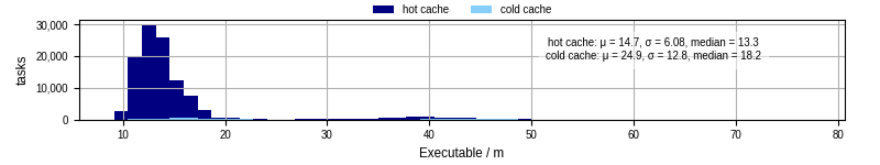 Time the executable took to run