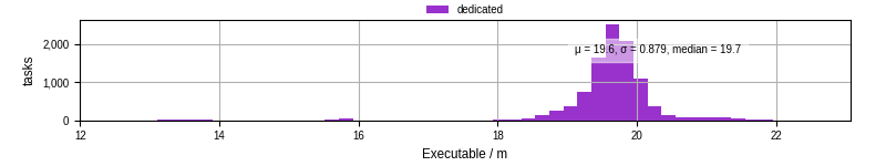 Time the executable took to run