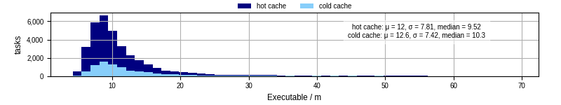 Time the executable took to run