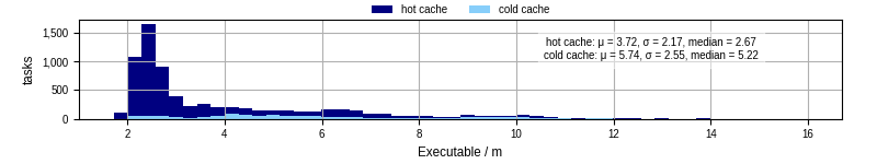 Time the executable took to run