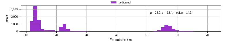 Time the executable took to run