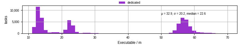 Time the executable took to run