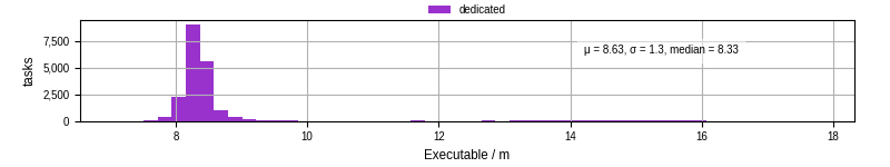 Time the executable took to run
