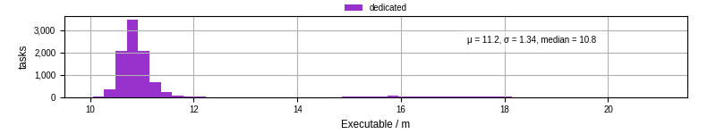 Time the executable took to run