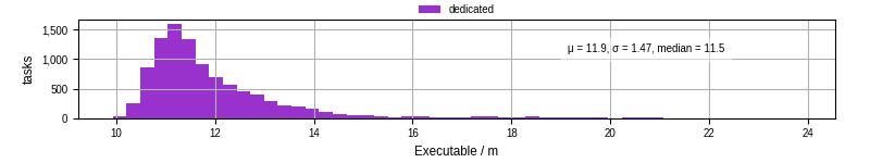 Time the executable took to run