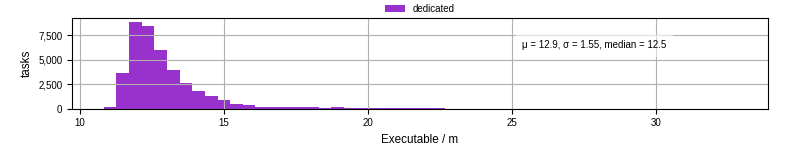 Time the executable took to run