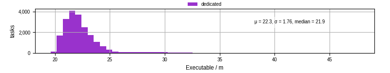 Time the executable took to run