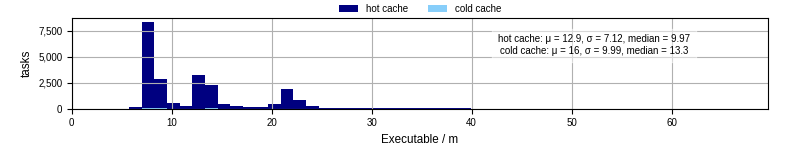Time the executable took to run