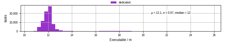 Time the executable took to run
