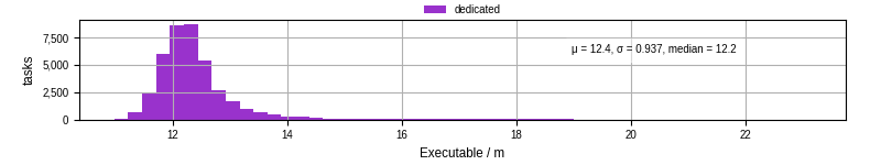 Time the executable took to run
