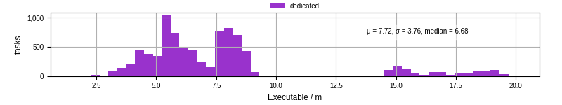 Time the executable took to run