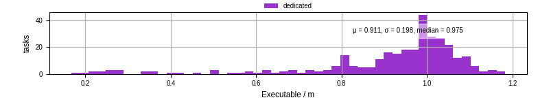 Time the executable took to run