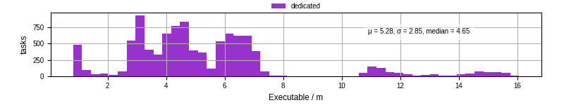Time the executable took to run