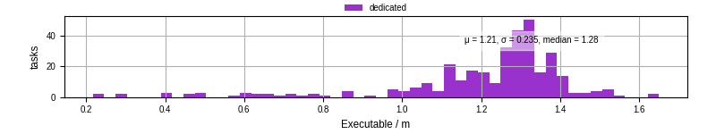 Time the executable took to run