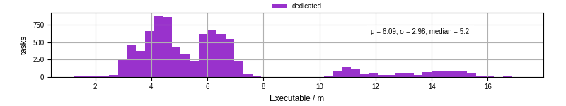 Time the executable took to run
