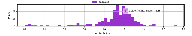 Time the executable took to run