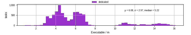 Time the executable took to run