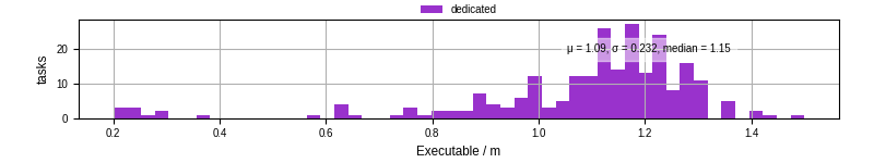 Time the executable took to run
