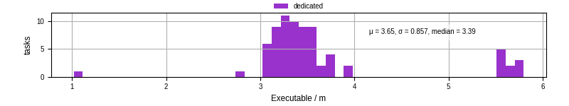 Time the executable took to run