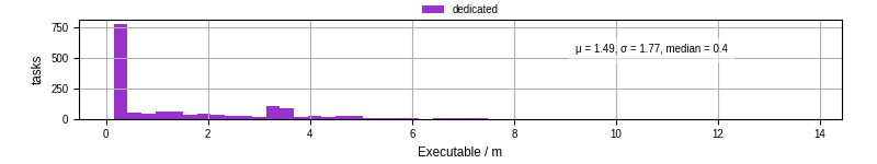 Time the executable took to run