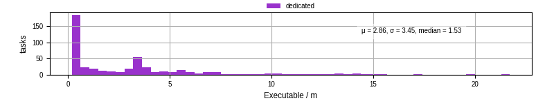 Time the executable took to run