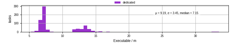 Time the executable took to run