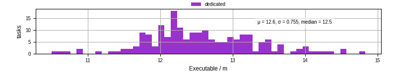 Time the executable took to run