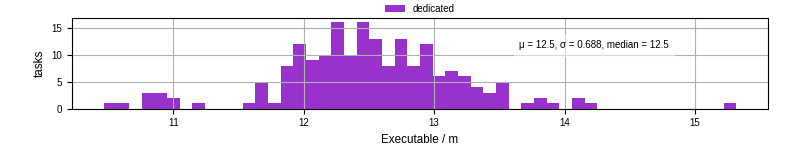 Time the executable took to run