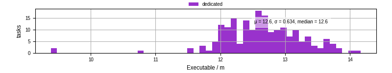Time the executable took to run
