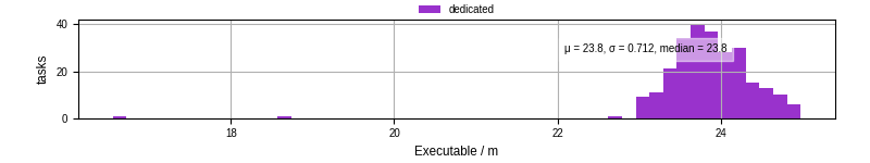 Time the executable took to run