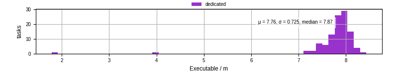Time the executable took to run