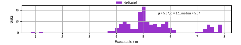 Time the executable took to run