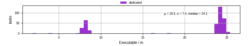 Time the executable took to run
