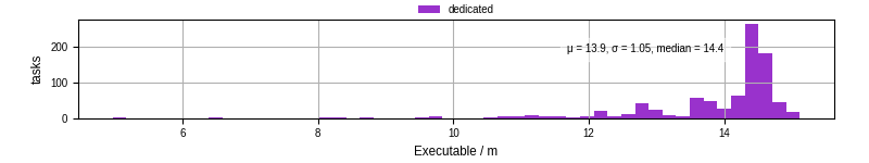 Time the executable took to run