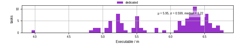 Time the executable took to run